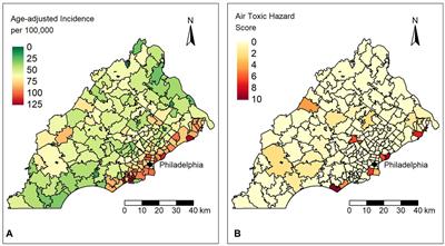 Association of multi-criteria derived air toxics hazard score with lung cancer incidence in a major metropolitan area